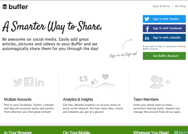 Buffer is awesome.  Try it today.